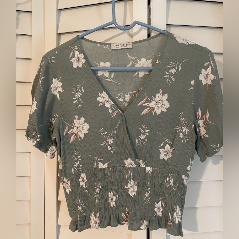 Paper Crane crop top - size M